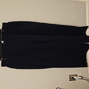 100% cotton black wide leg pants with pockets #314
